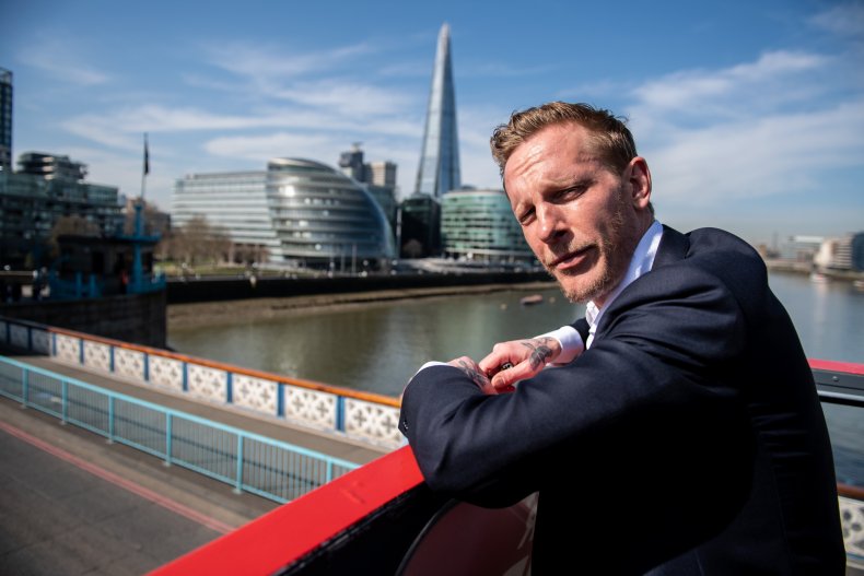 Laurence Fox overlooking London