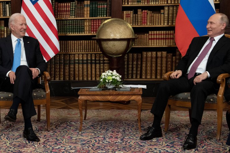 Biden, Putin laughing at summit