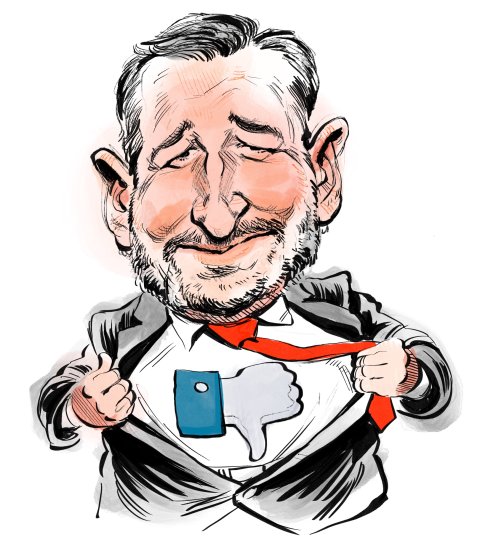 Ted Cruz caricature