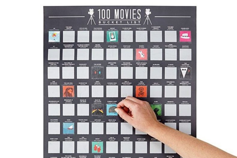 100 Movies Scratch Off Poster