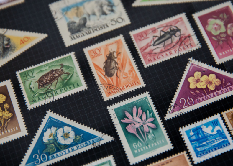 1950s: Avid stamp collector