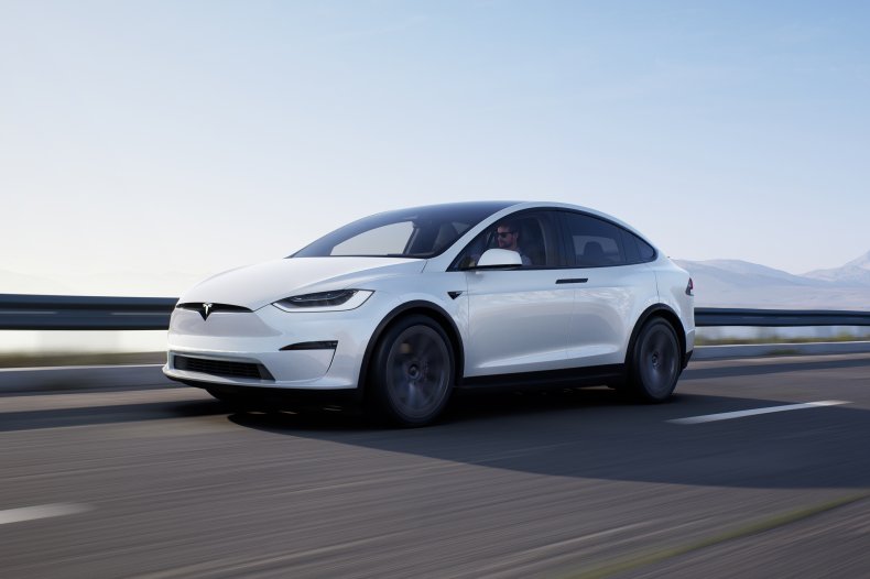 2021 Tesla Model X front profile side
