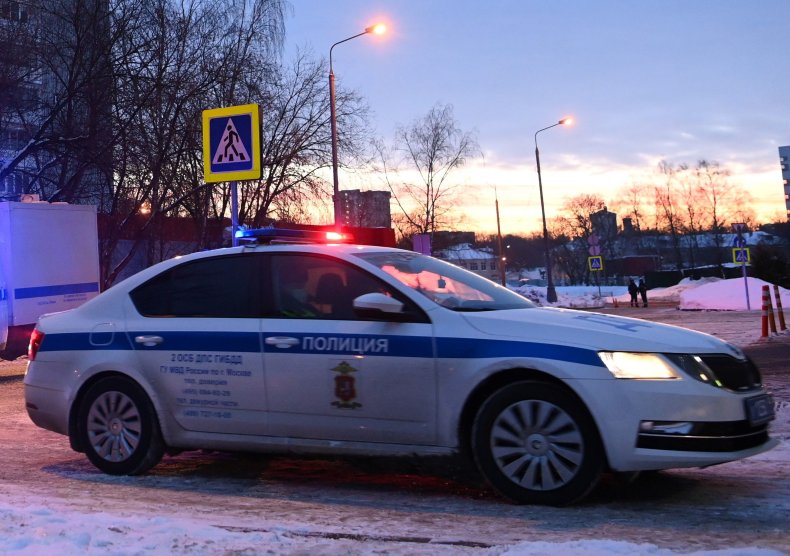 Russian police car in Moscow