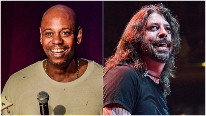 Dave Chappelle performs with the Foo Fighters