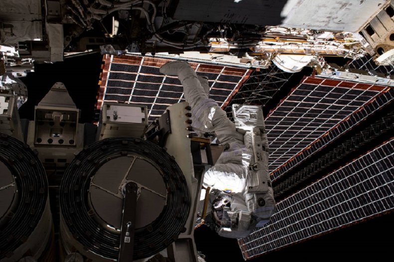 NASA's Shane Kimbrough during an ISS spacewalk