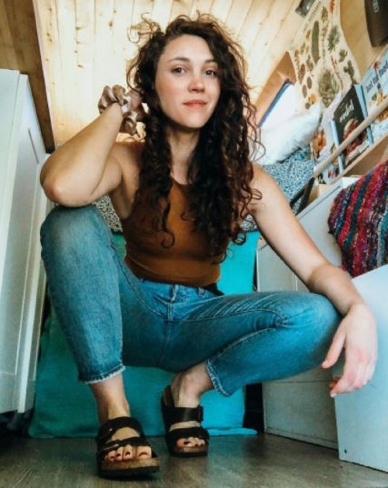 Georgia Broderick and her van.