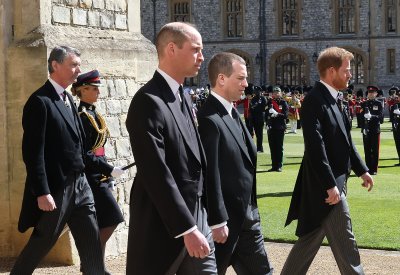 Prince William, Prince Harry at Philips Funeral Prince William, Prince Harry at Philips Funeral