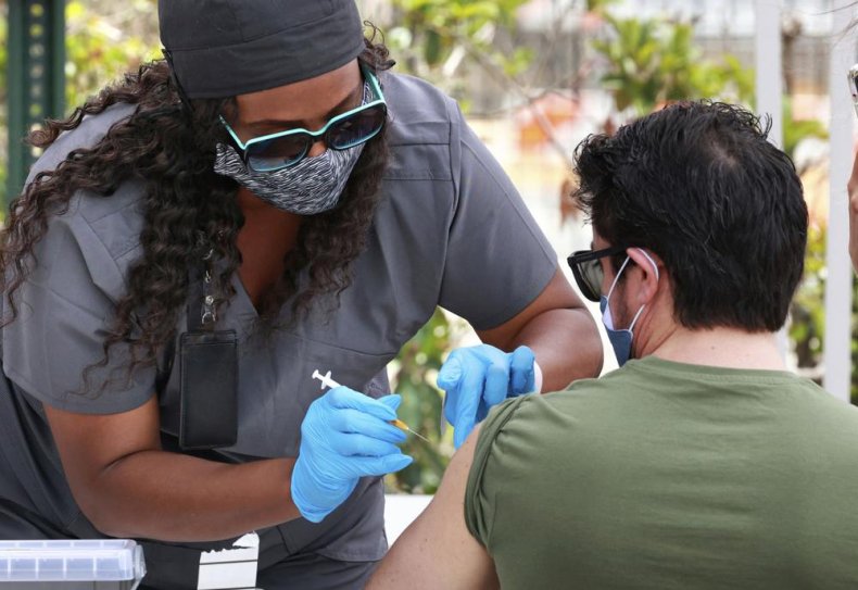 Orange County Resident Gets Vaccinated