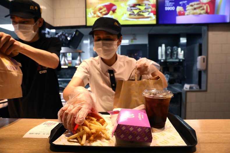 A Seoul McDonald's serving a BTS Meal