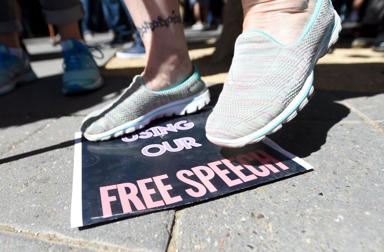 Free speech campus protest