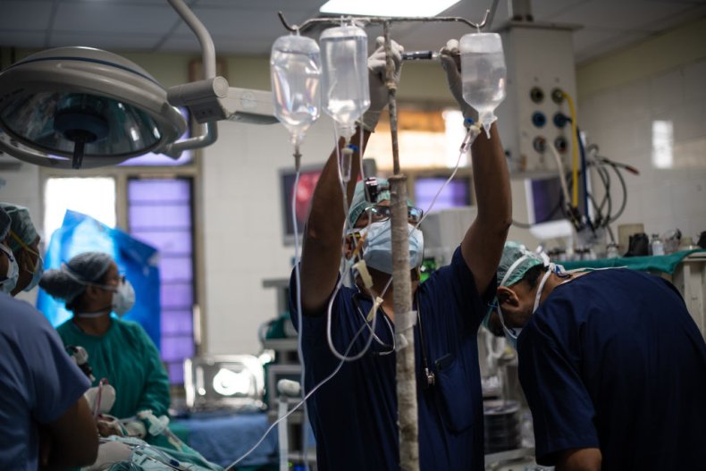 A mucormycosis patient undergoes surgery in Jaipur