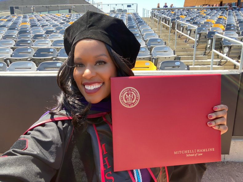 Amber Goodwin graduated law school at 41