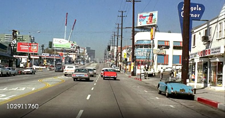 Screengrab from 960s footage in L.A.