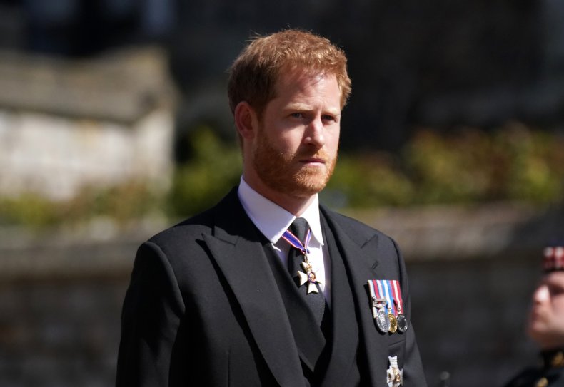 Prince Harry at Prince Philip's Funeral