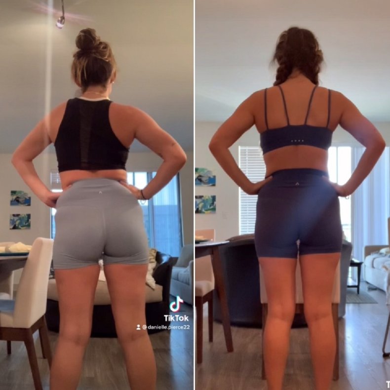 Danielle Pierce shares before-and-after photos