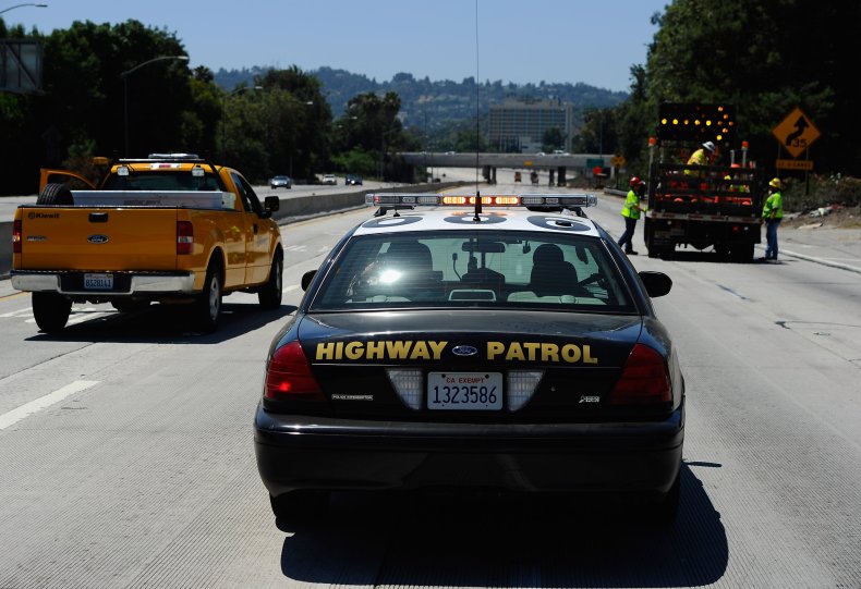 Police Chase Truck Driving in Wrong Direction