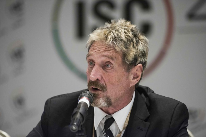 John McAfee suicide Spanish jail Epstein tweet