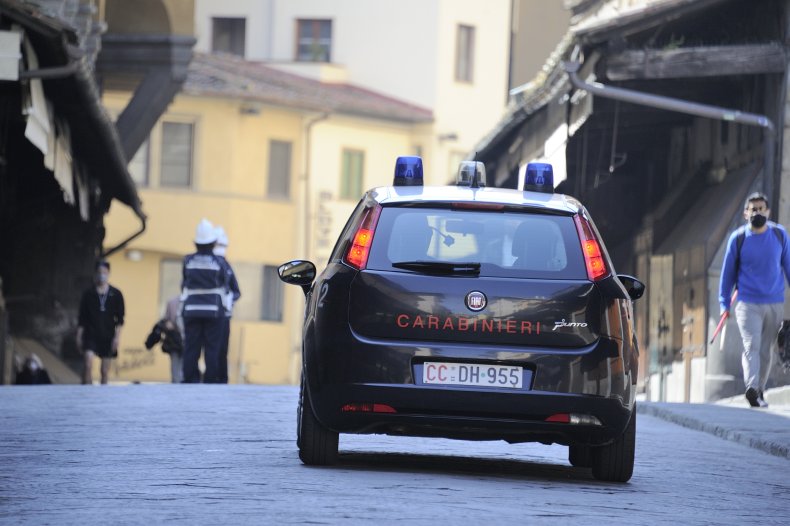 Police car in Florence, Italy