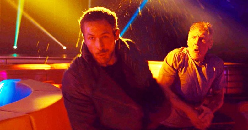 Ryan Gosling and Harrison Ford punch