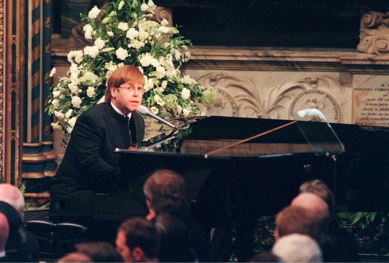 Elton John Plays at Princess Diana's Funeral