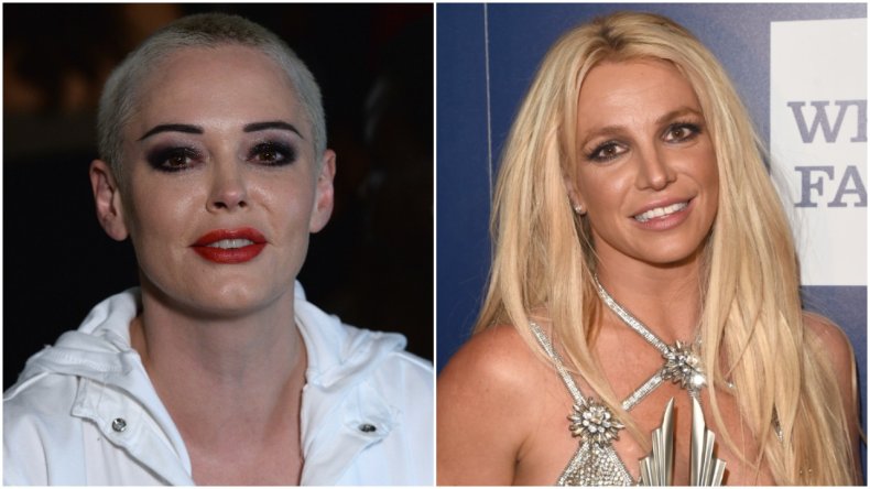 Rose McGowan defends Britney Spears