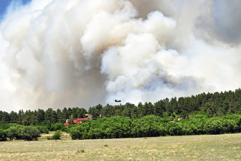 A fire in Colorado's Black Forest area.