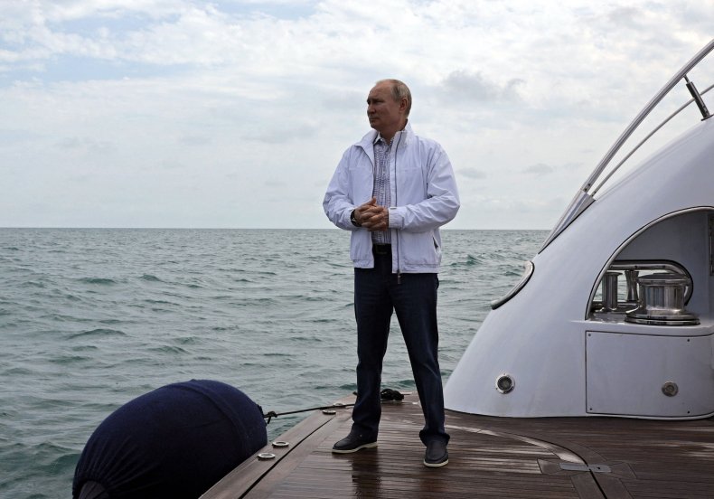 Russian President Vladimir Putin in the BlackSea
