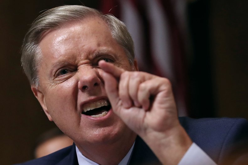  Lindsey Graham Speaks During a Confirmation Hearing