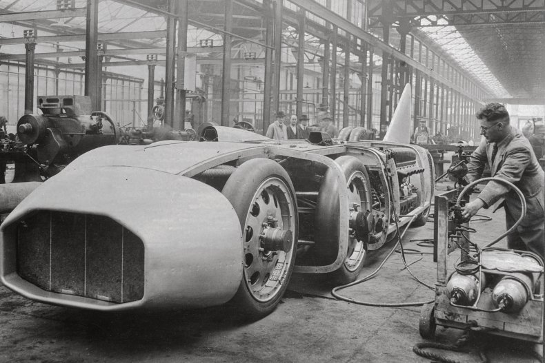 George Eyston Thunderbolt factory