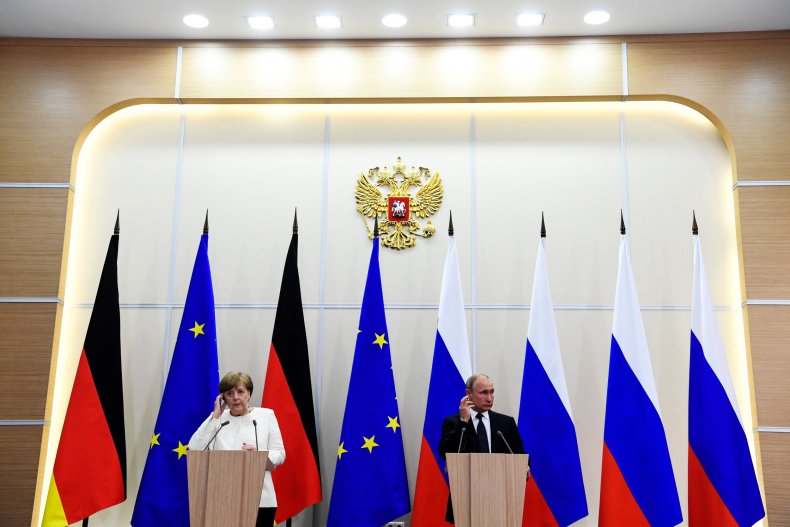 President Vladimir Putin and Chancellor Angela Merkel