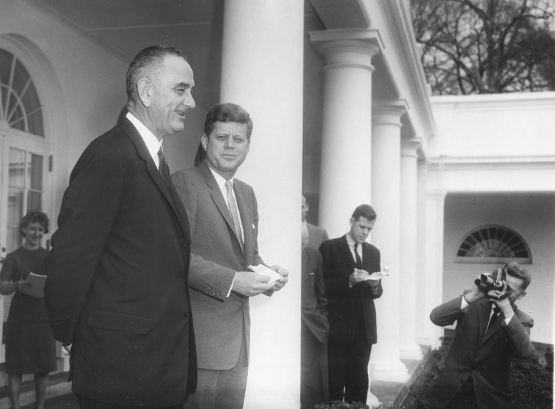 The White House Rose Garden in 1961.