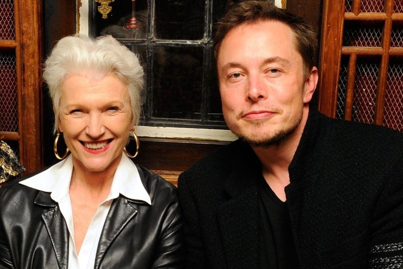 Elon Musk and his mother Maye Musk
