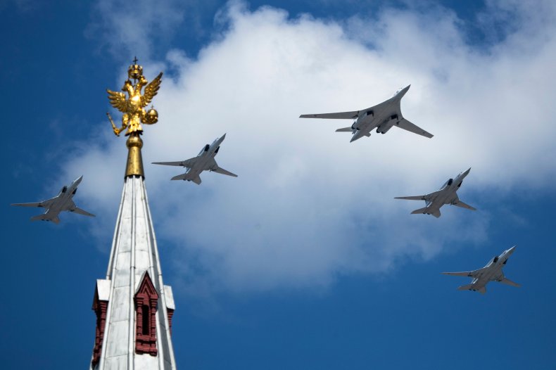 Tu-22M3 military aircraft over Moscow