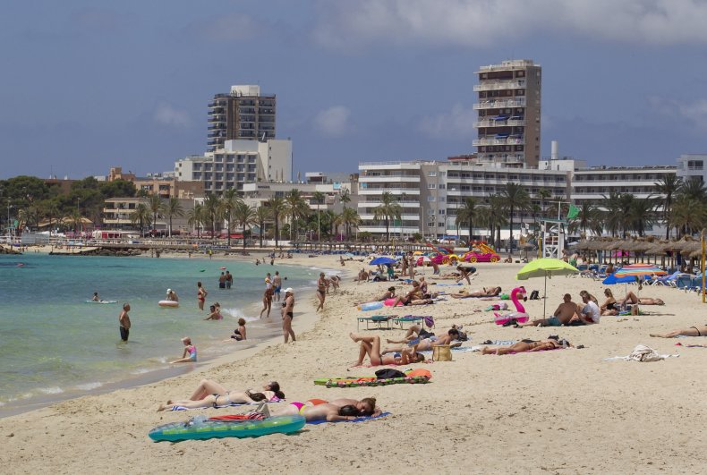 Tourists in Mallorca, Spain