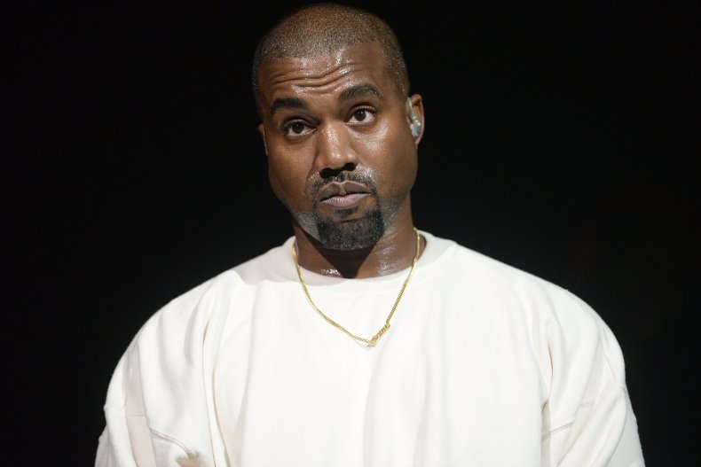 Kanye West performing