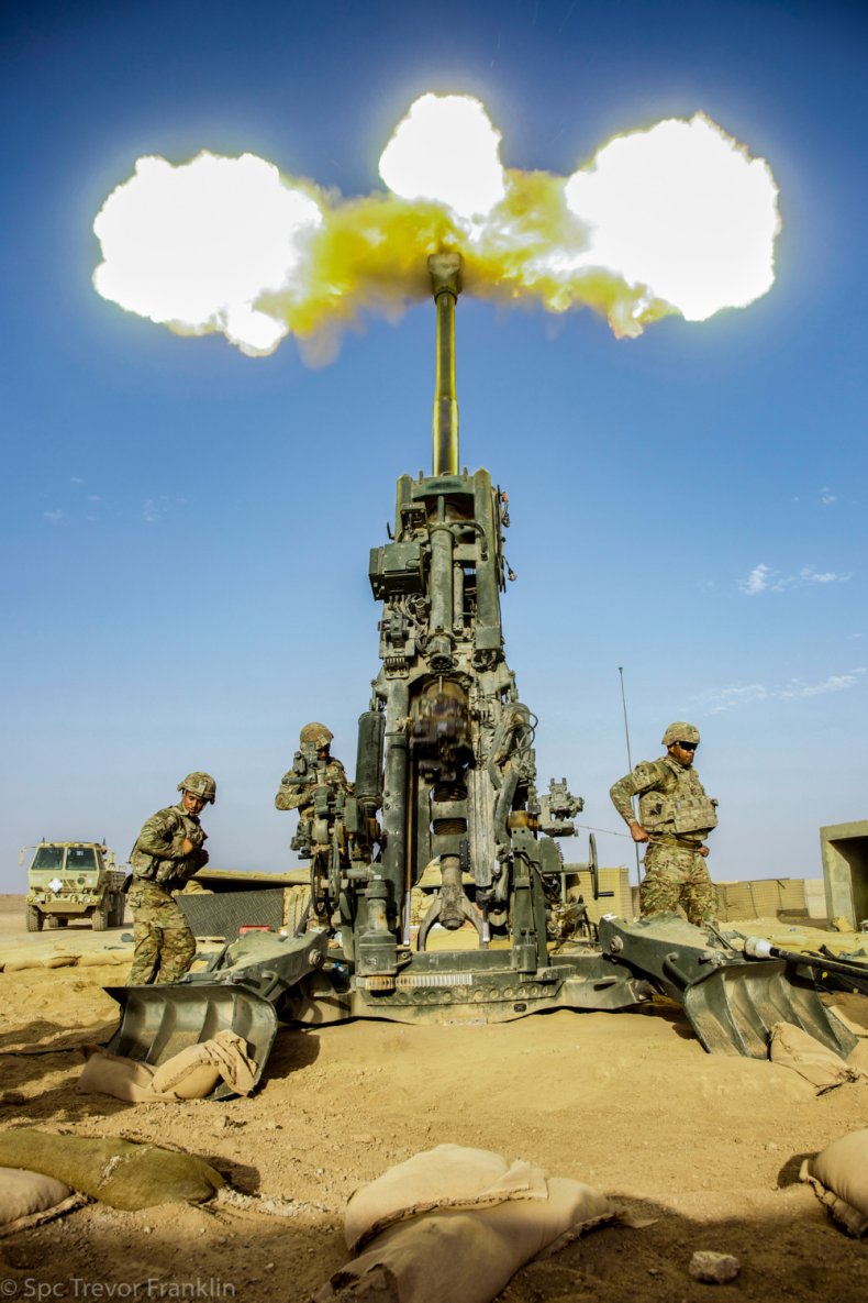 US, Army, fires, artillery, Syria, oil, field