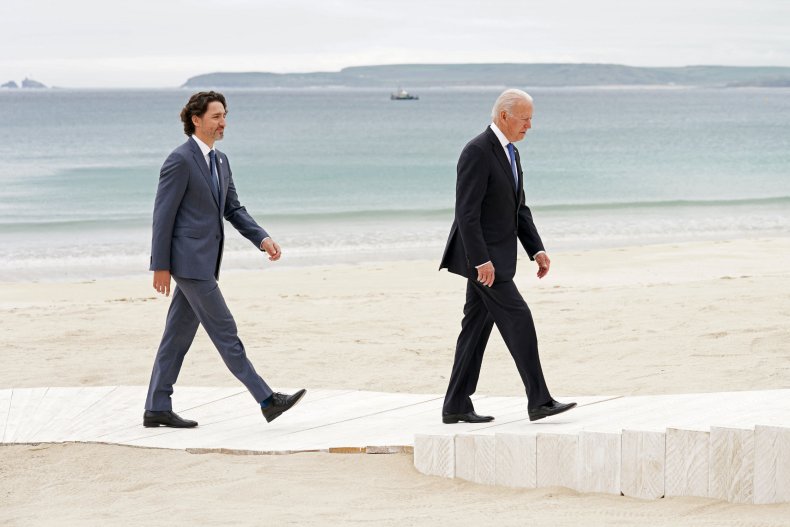 Justin Trudeau and Joe Biden