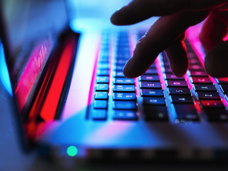 Person on keyboard