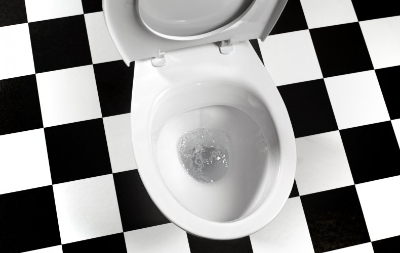 Stock image of a toilet. 