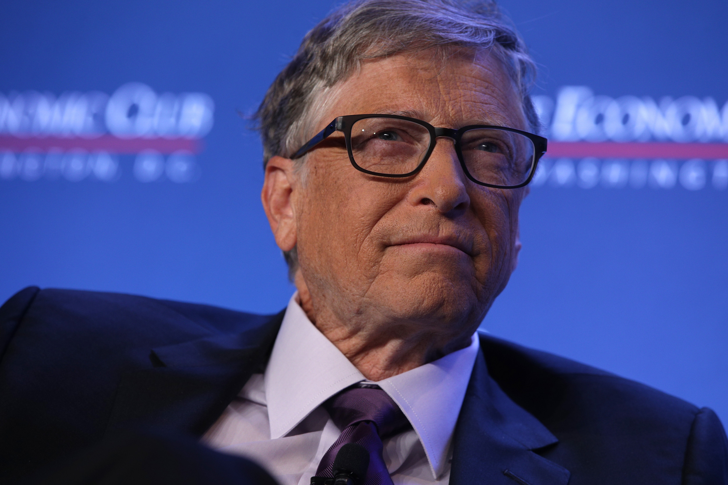 Protesters shout "arrest Bill Gates" outside foundation H...