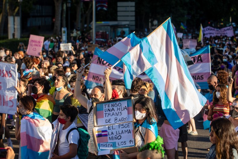 Trans protestors