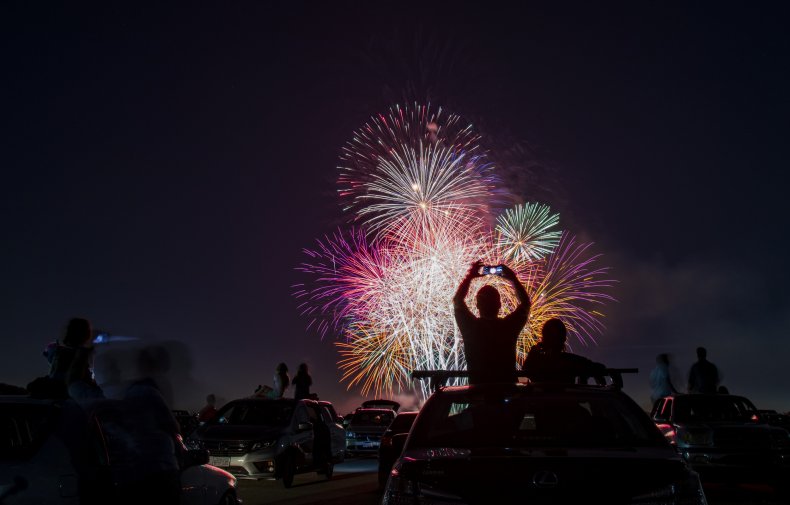 Fireworks in California on July 4, 2020.
