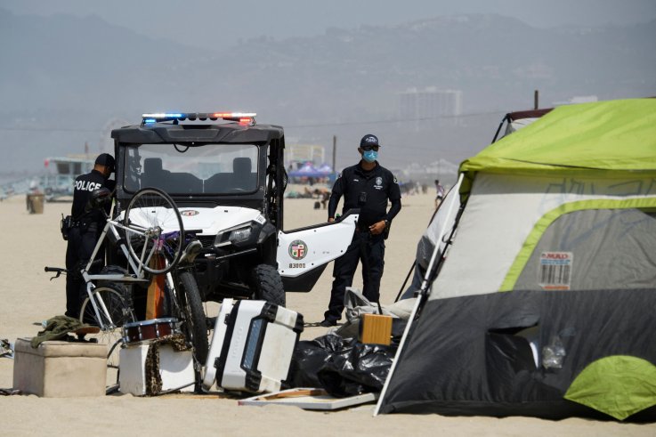 Homeless camp California