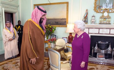 Queen Elizabeth and Mohammed bin Salman