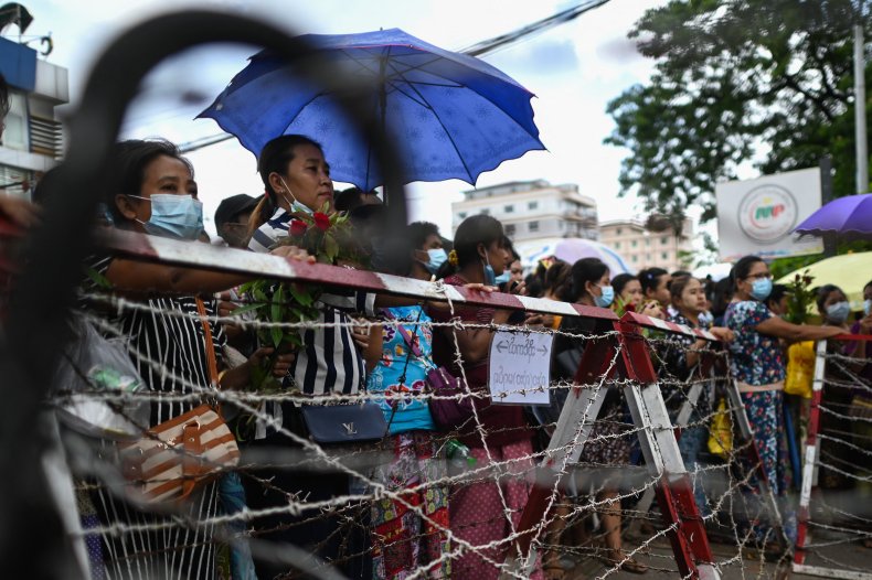 Families Wait for Released Prisoners in Myanmar