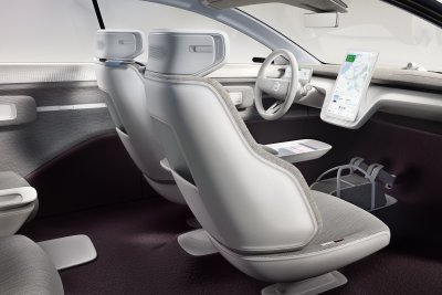 Volvo Concept Recharge cabin tech seats