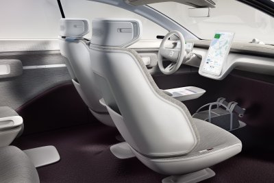 Volvo Concept Recharge cabin tech seats Volvo Concept Recharge cabin tech seats