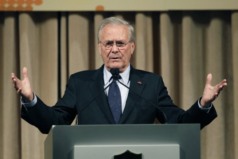 Former U.S. Secretary of Defense Donald Rumsfeld