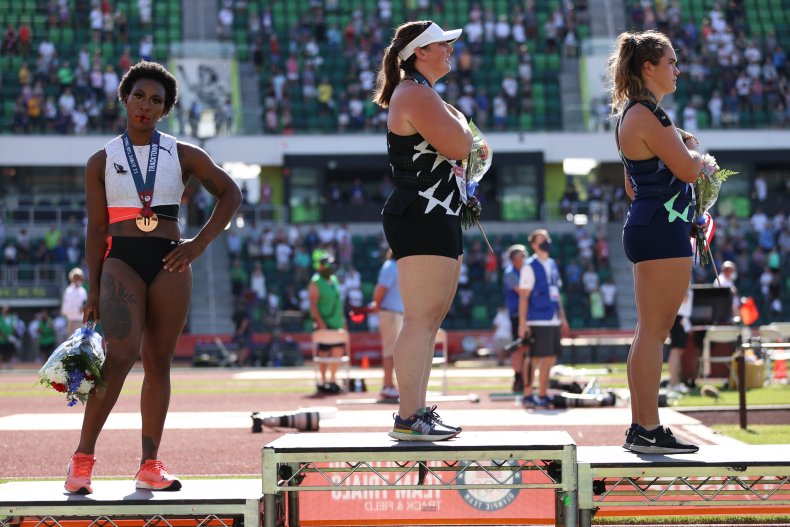 Gwen Berry at the U.S. Olympic Trials