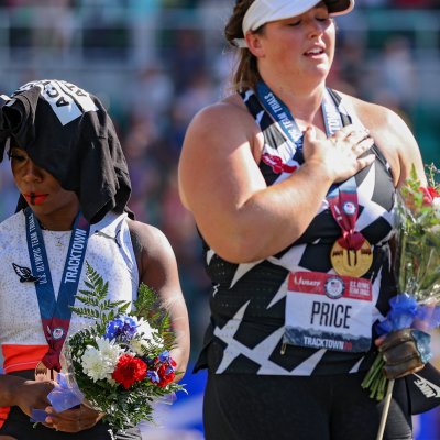 Gwen Berry at the U.S. Olympic Trials Gwen Berry at the U.S. Olympic Trials